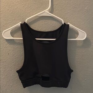 Stylish Black Workout Crop Top